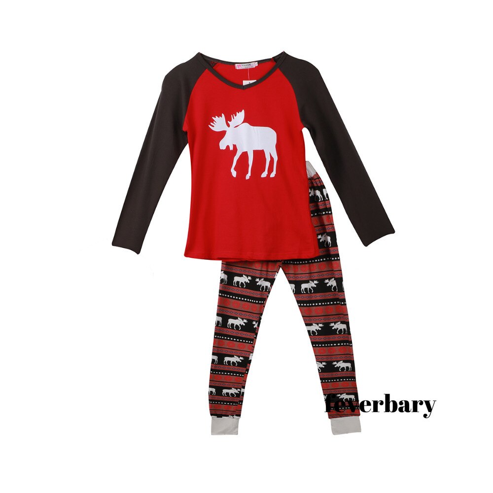 Familie jul matchende pyjamas sett voksne låve pyjamas bomull baby bukse nattøy jule familie matchende klær