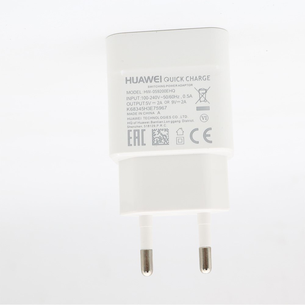 Huawei 9V2A EU charger QC 2.0 Quick Fast Charge Adapter USB Type-c Voor nova3 3i 4 honor 9 8x p7 p8 p9 p10 p20 lite mate 7 8 9: Only EU charger