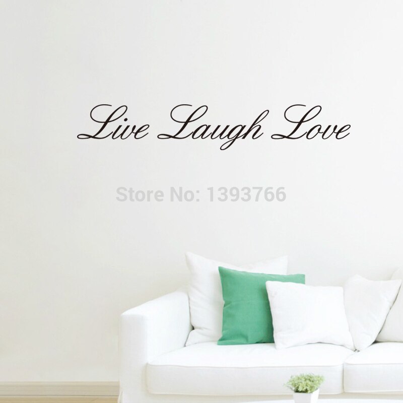Live laugh love quotes muurstickers woonkamer slaapkamer Muurschildering Decals muurschildering poster