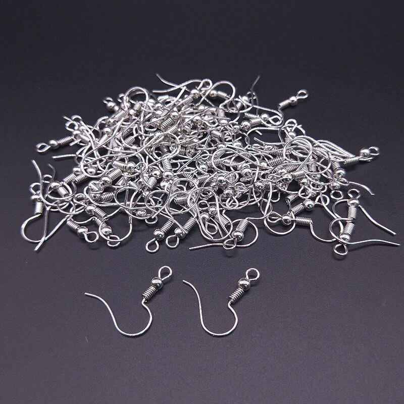 20x17mm DIY Earring Findings components Earrings Clasps Hooks Fittings DIY Jewelry Accessories Alloy Hook Earwire Jewelry: Nickel plated / 100PCS