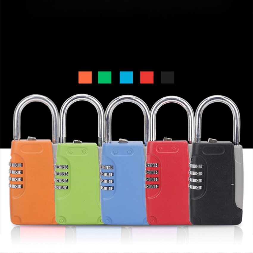 Portable Mini Password Key Safe Box Hidden Key Case 4-Digital Password Simulation Security Key Boxes Hold 4 Keys Storage Box