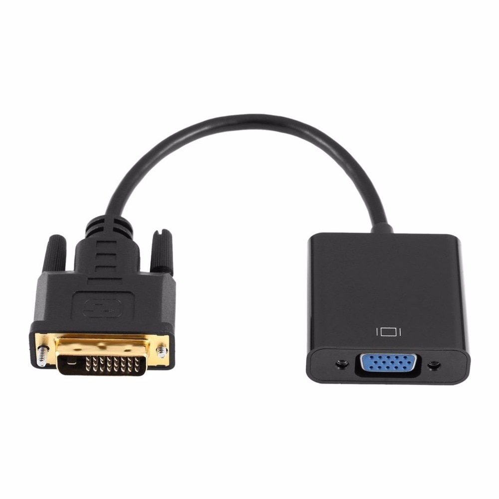 Full HD 1080P DVI-D vers VGA câble de convertisseur adaptateur actif 24 + 1 broche mâle à 15Pin câble de moniteur femelle pour carte d'affichage PC