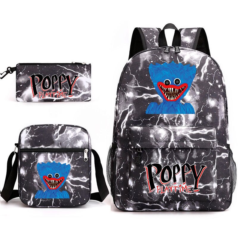 Cute Poppy Playtime Backpack 3pcs/set Boys Girls School Bags Teens Travel Bag Game Huggy Wuggy Student Back to School Book Bag: 5 / Only Backpack