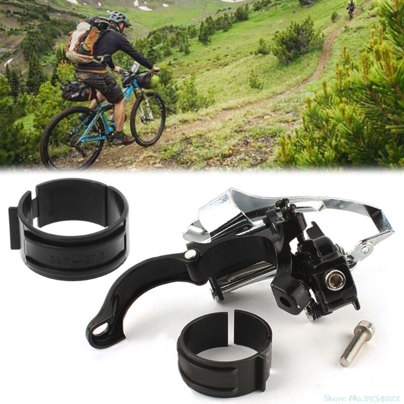 Cykel forskifter ring adapter convert 34.9mm 31.8mm mtb mountainbike