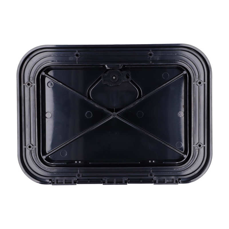 Marine Boat Deck Access Hatch Inspection Cover Ultraviolet Resistant Black 14.75x10.6in Boat Accessory