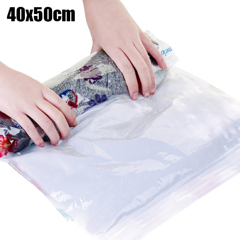 Vacuümzak Voor Kleding Schoenen Opbergtas Met Klep Thuis Organisator Opvouwbare Gecomprimeerd Grote Seal Ruimtebesparend Seal Zakken: 40x50cm hand rolling