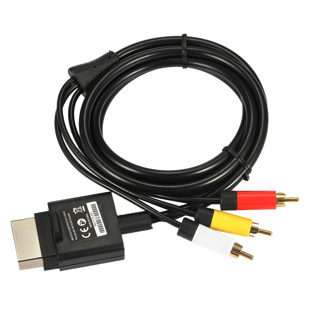 6 FT/1.8m Composito Audio Video Cavo AV 3 RCA HD TV Video Composito Cavo Ottico Cavo per xbox 360 Slim GamePad