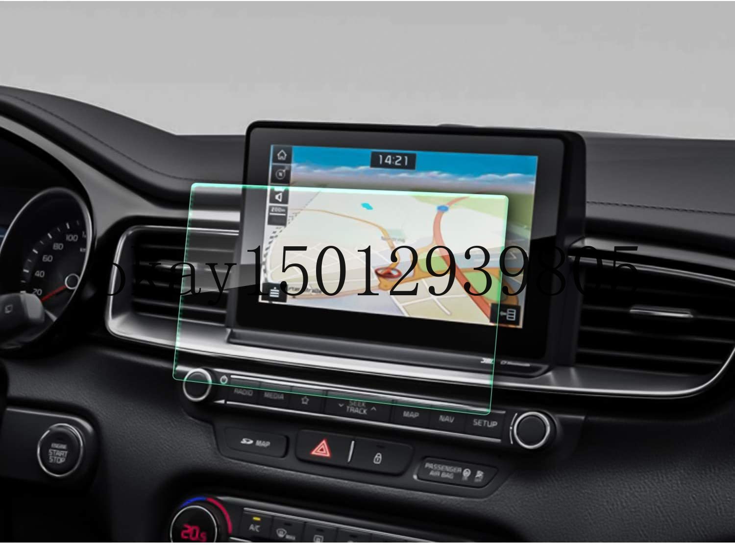 Protecteur d'écran de Navigation de voiture pour kia Ceed 10.25 pouces, Film protecteur d'écran tactile de voiture de dureté du verre trempé 9H