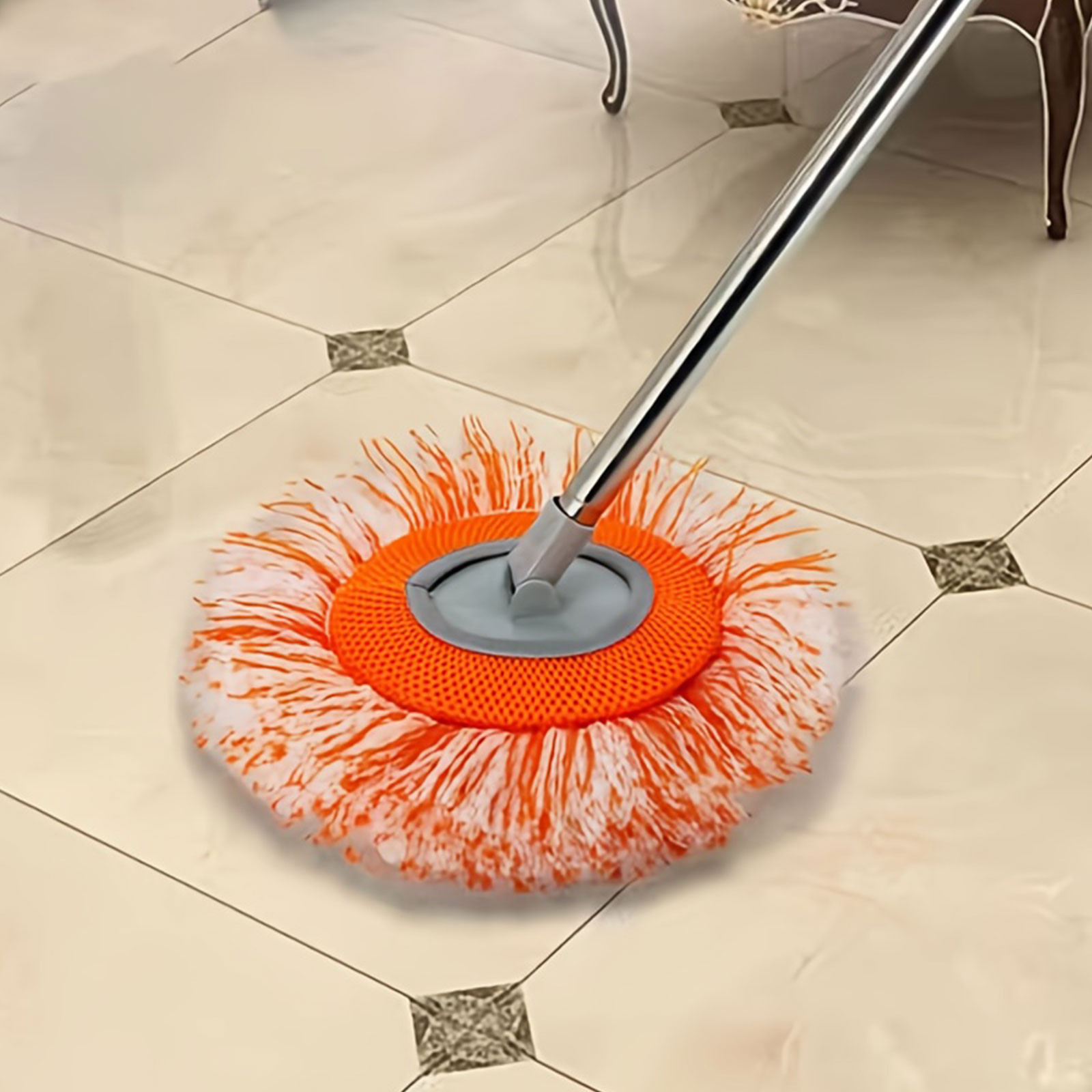 Clean Tool Round Replacement Mop Pads Washable Mop Head Multifunctional Microfiber Cleaning Pads For Wall Floors And Glass