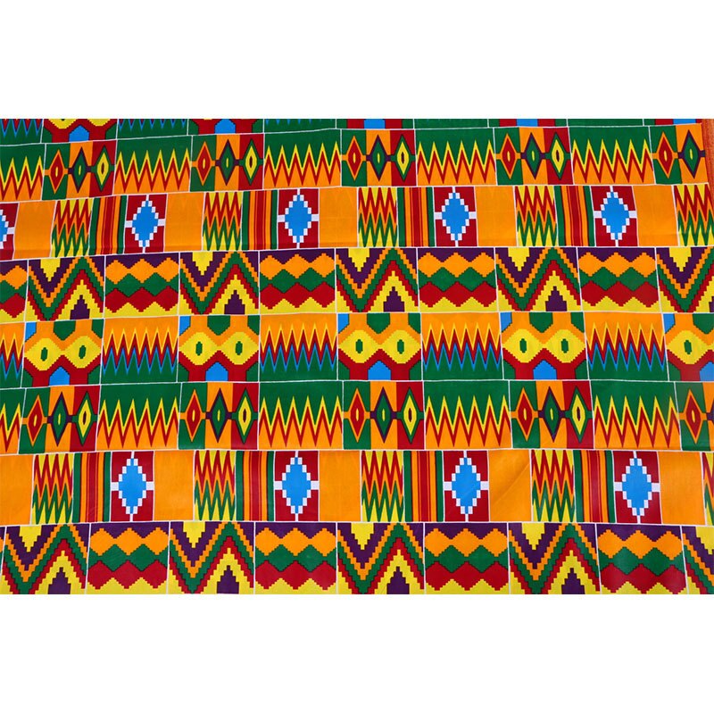 Colorful Pattern Print 100% Cotton Kente Ghana African Ankara Veritable Real Wax Fabric 6 Yards\Lot
