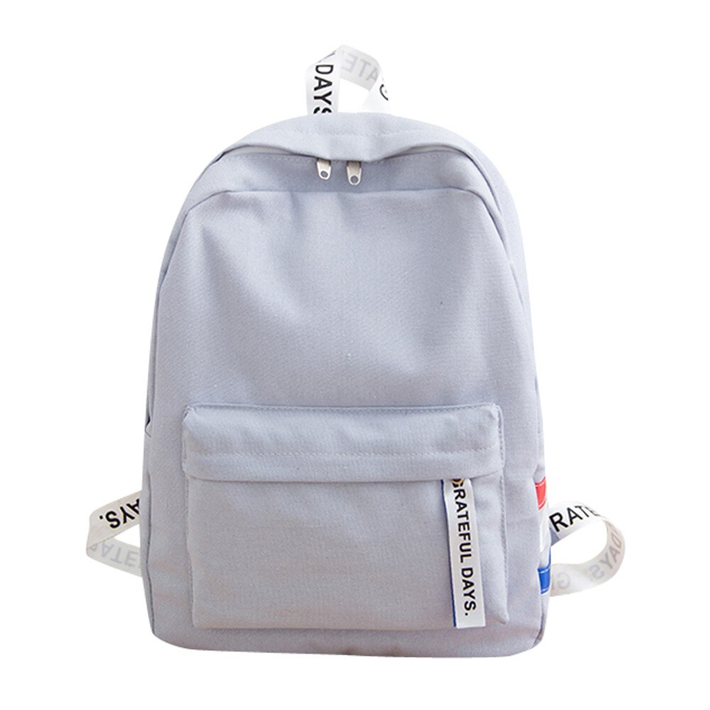 Unisex Canvas Women Men Backpack Preppy Style Student Backpack School Shoulder Backpack Handle Bag