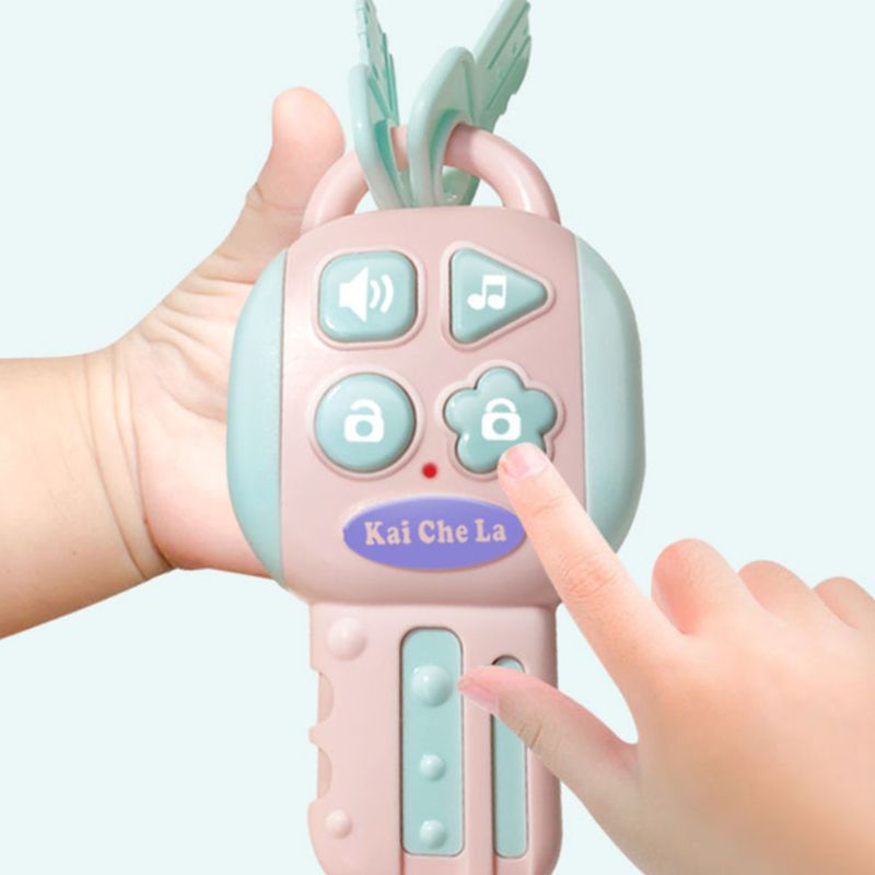 Car Key Lock Toy Remote Control Musical Flash Toys Baby Early Educational for Infants Toddlers Kids