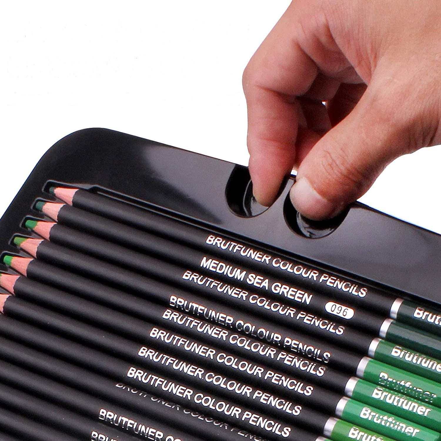 Zestaw kredek ołówkowych Brutfuner 120/180 kolorów, luksusowe metalowe pudełko, profesjonalne, wysokiej jakości, miękkie wkłady artystyczne, grubość 3.8MM.