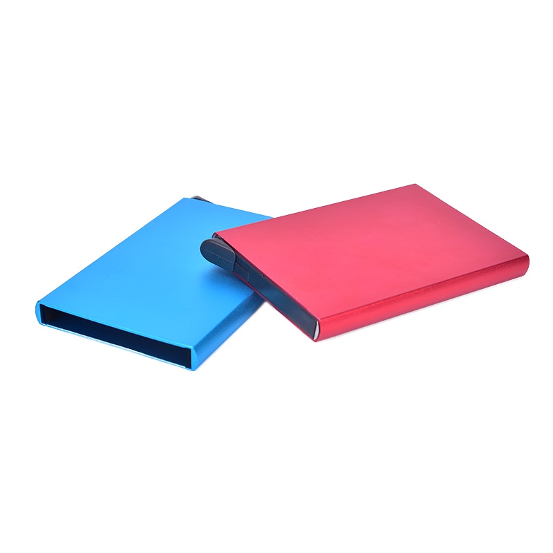 Bolsa creativa de Metal para hombre y mujer, tarjetero de aluminio, caja metálica, tarjetero para hombre, tarjetero