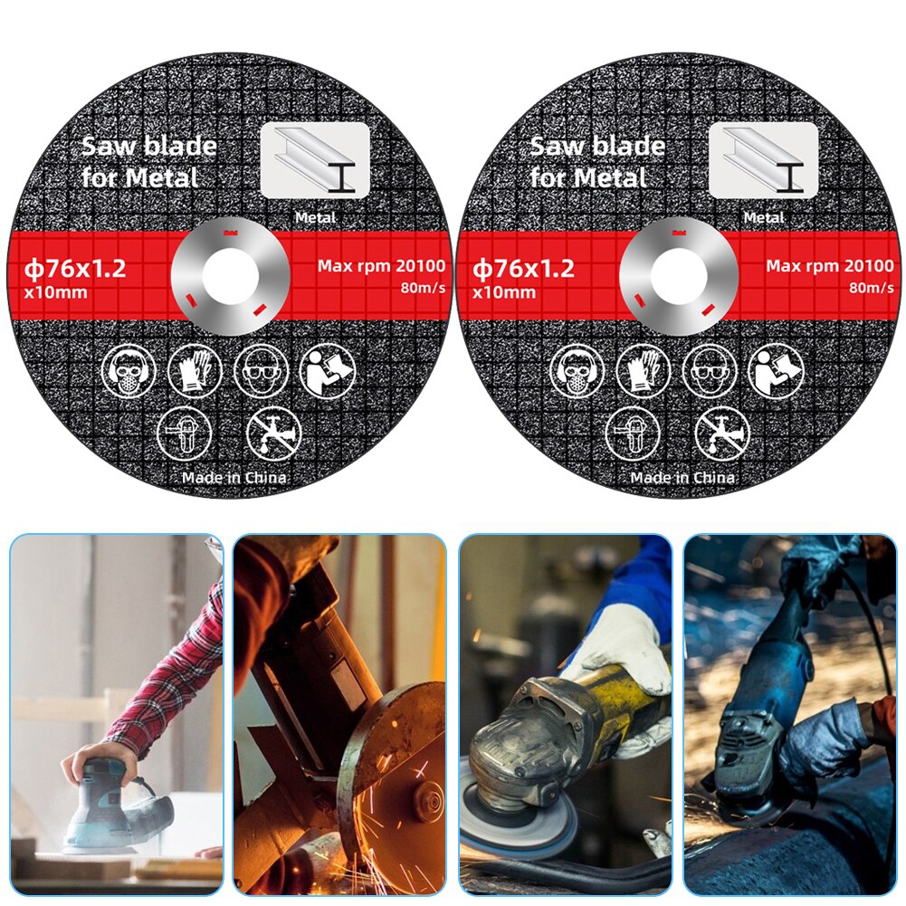 1/10pcs 76mm Metal Cutting Discs Cut Off Wheels Grinding Discs Wear Resistance Angle Grinder Wheel Power Double Net Cutting Disc