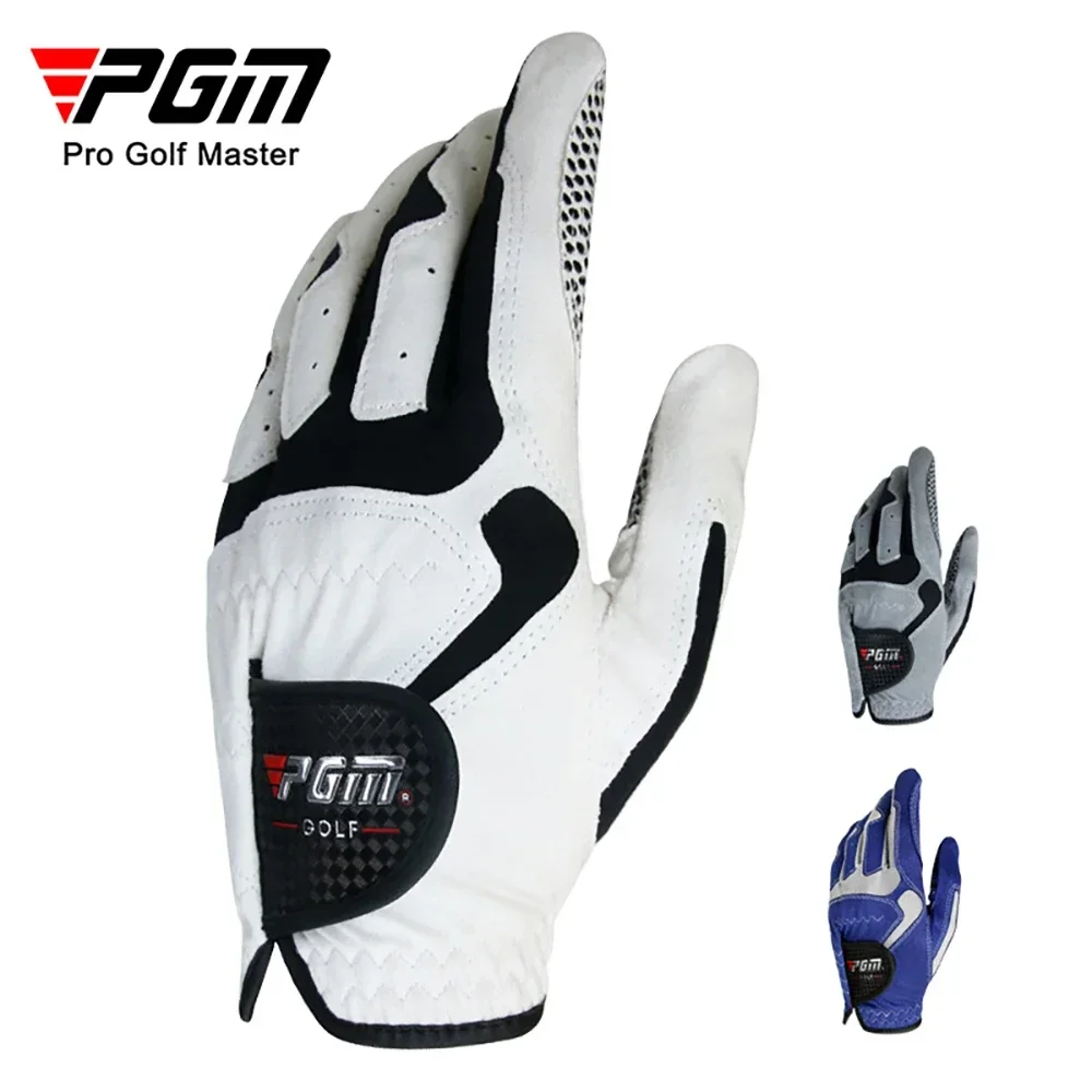 Gants de Golf PGM, gants résistants à l'usure des particules antidérapantes pour main gauche/droite pour hommes, gants de Golf en tissu microfibre ST017