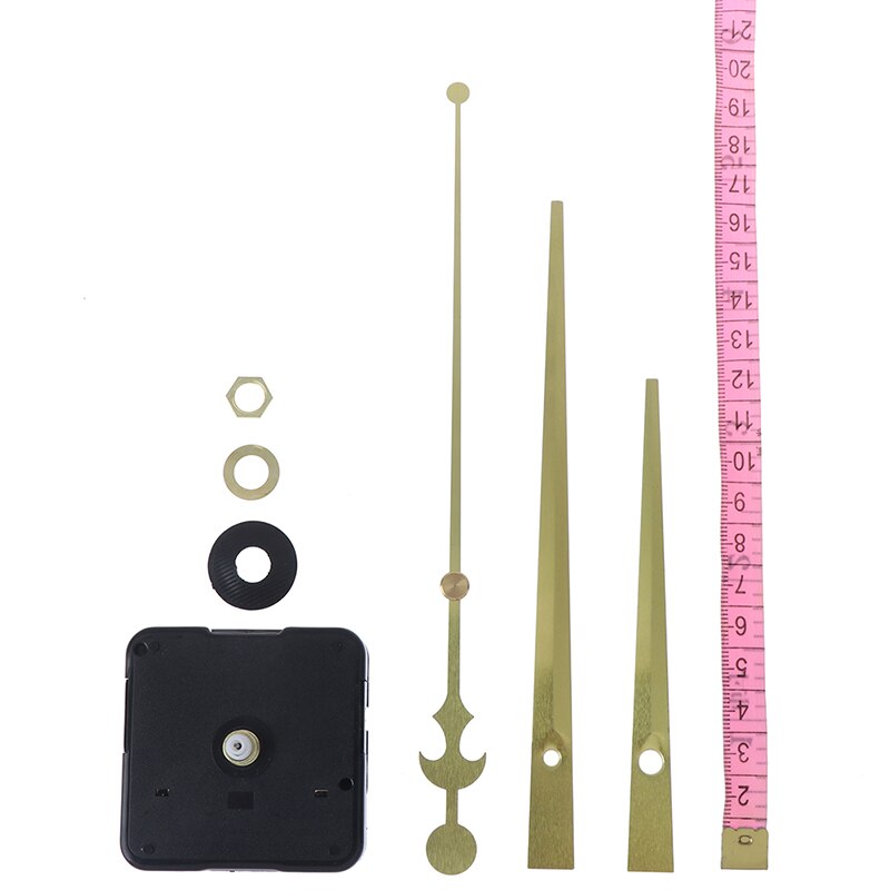 Diy klok holle hart metalen textuur wandklok retro wandklok uurwerk accessoires zwarte wijzers reparatieset: 2