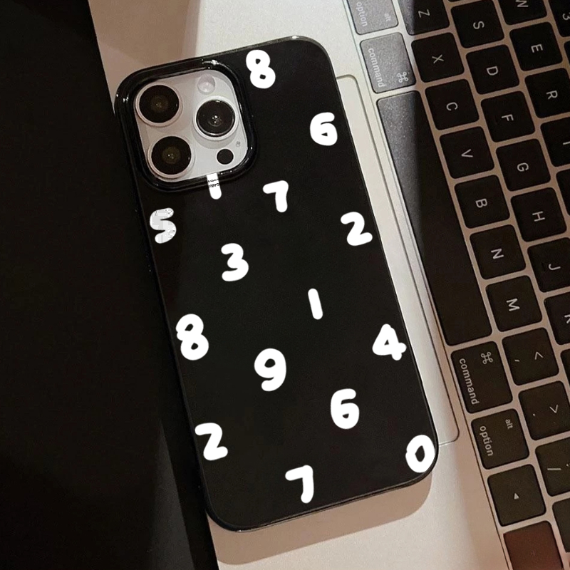 Custodia con numeri semplici per iphone 11 , custodie per iphone 15, 12, 13 14 16, pro max, x, xr, xs max , 14 15 7, 8 plus, cover morbida per iphone 16e