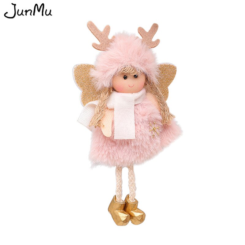 Sequin Christmas Tree Skirt Soft Plush Gold/Silver Snowflake Tree Mat White Faux Fur Party Decor 90cm/122cm: ornament angel pink