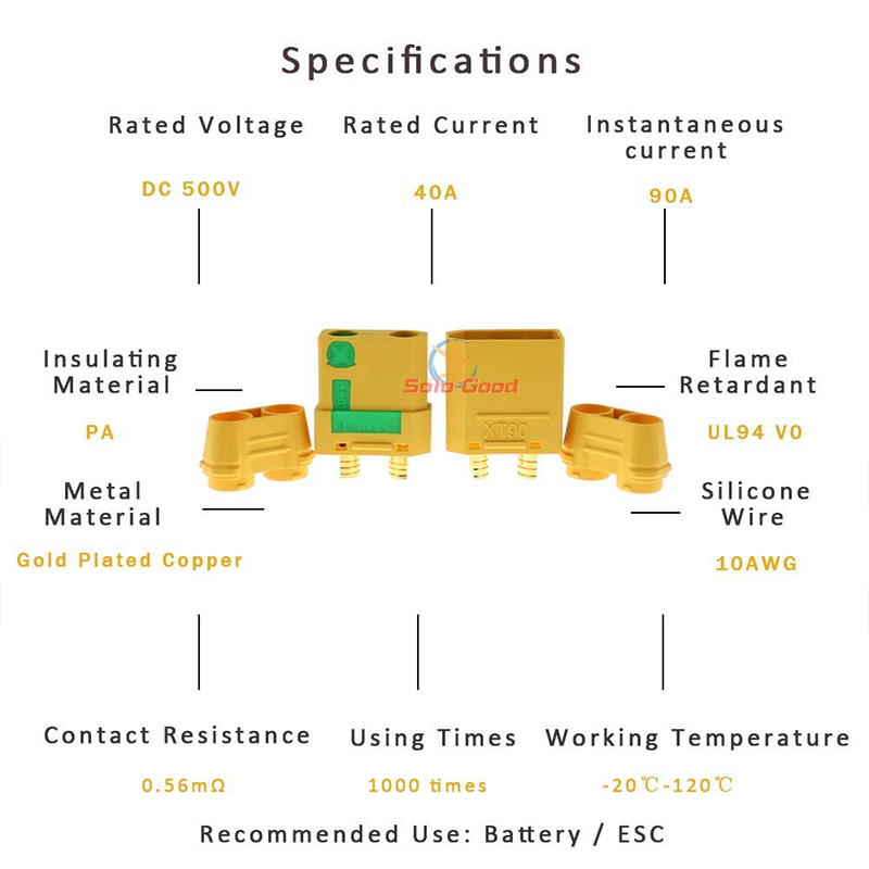Originele Vergaren XT90S XT90-S XT90 Connector Anti-Vonk Mannelijke Vrouwelijke Connector Met Behuizing Schede Voor Batterij Esc En Oplader lood