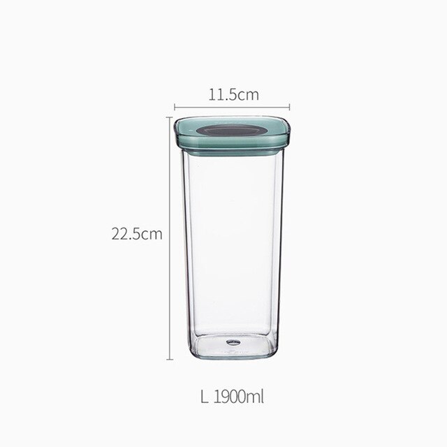Xiaomi Youpin BergHOFF Lebensmittel Lagerung Panzer 2,4 L Küche Dichtung Topf essen Dosen Feuchtigkeits Frische Lagerung Kasten Glas Versiegelt Können: Licht Gelb
