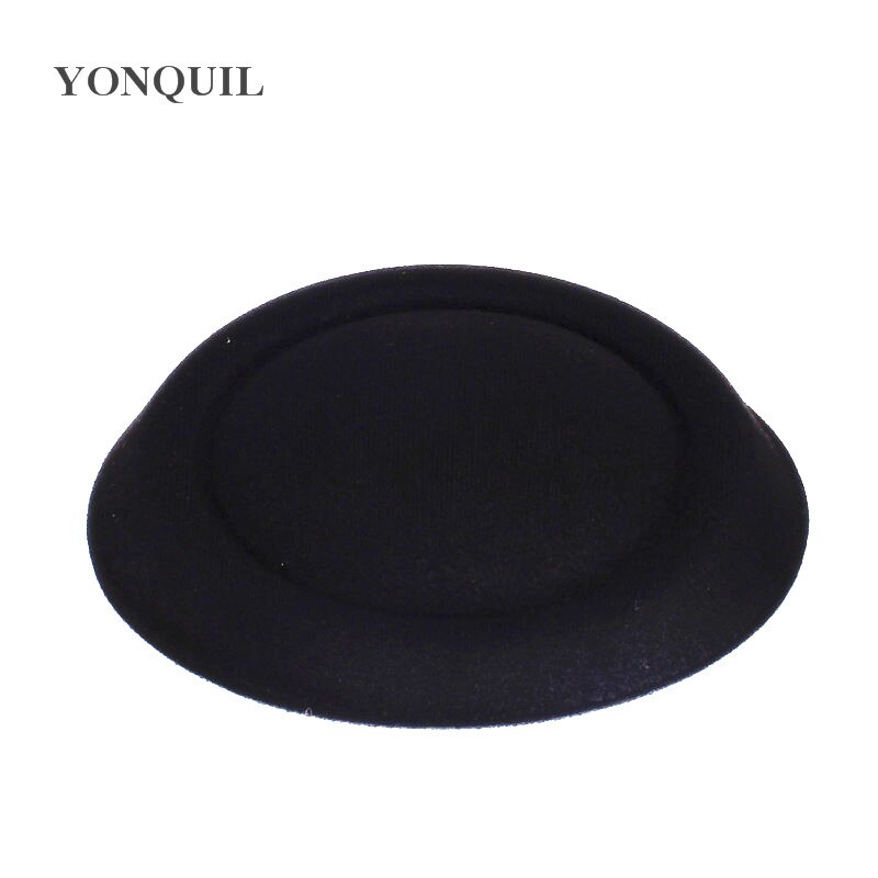 Mini tocados de de boda, sombreros con purpurina, accesorios para el cabello, para novia, 5,2 "(13 CM), 13 colores, 24 unidades/lote: Black