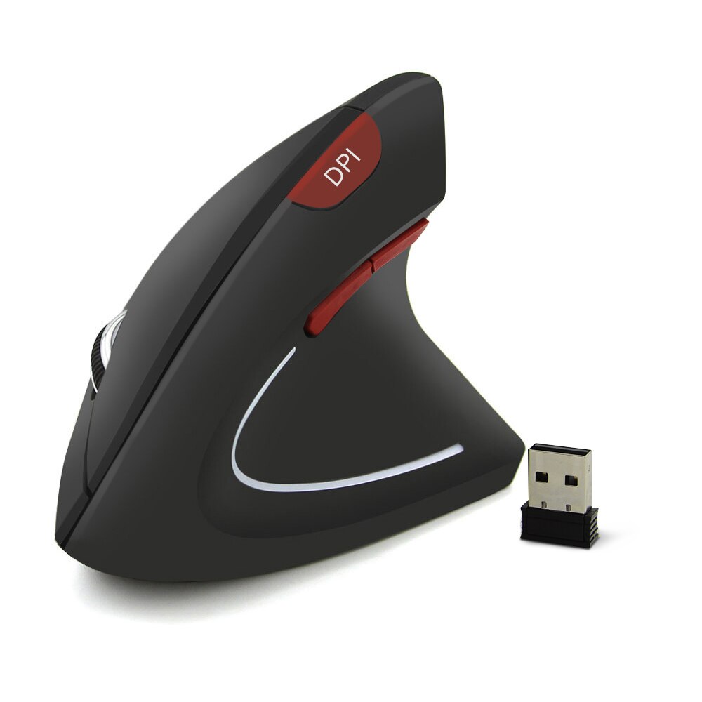 Wireless Mouse Right/Left-Handed USB Receiver Ergonomic Optical With Mouse Pad For Computer Laptop: Right hand