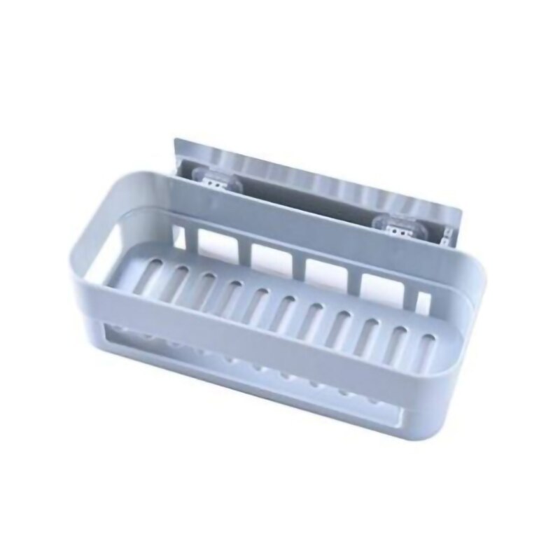 Étagère murale multifonction, coin à pression, en plastique, pour salle de bain, Drainage, rangement de douche: 03