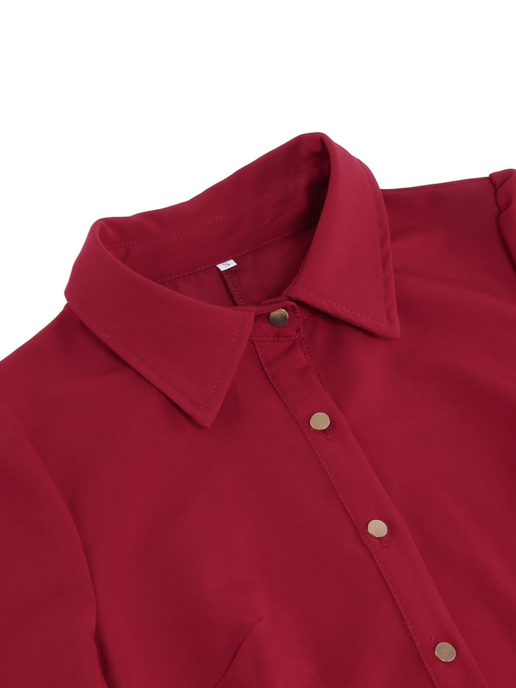 Tonval Marineblau Jahrgang Aufstecken Kleid Baumwolle lange Kleider Frauen Knopf oben Gürtel Rockabilly schwingen Kleid