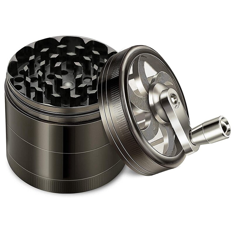 Metal Grinder Icy THC Molecule - 50 mm, 4-delige Grinder - Novus Fumus
