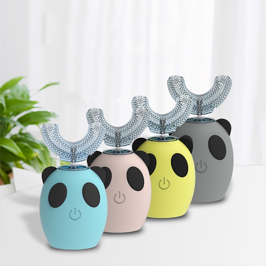 LED Light Teeth Whitening 360 Degree Ultrasonic Electric Toothbrush for Adults, Kids, Rechargeable, 3 Cleaning Modes, Waterproof