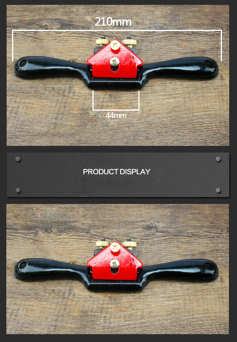Adjustable Plane Spokeshave Woodworking Hand Planer Trimming Tools 9 Inch Wood Hand Cutting Edge Chisel Tool with Screw