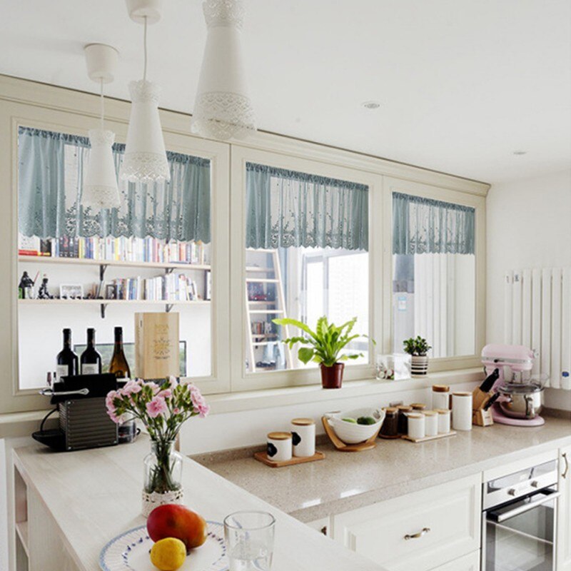 Lace Kitchen Curtains Embroidered Translucent Curtains Used To Decorate Kitchen Restaurants Cafes And Pubs