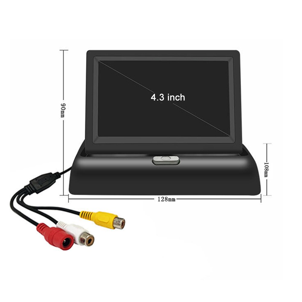 4.3 Inch Lcd Display Vouwen Auto Achteruitkijk Camera Voor Reverse Backup Parkeergelegenheid Reverse Camera Car Achteruitkijkspiegel Monitoren