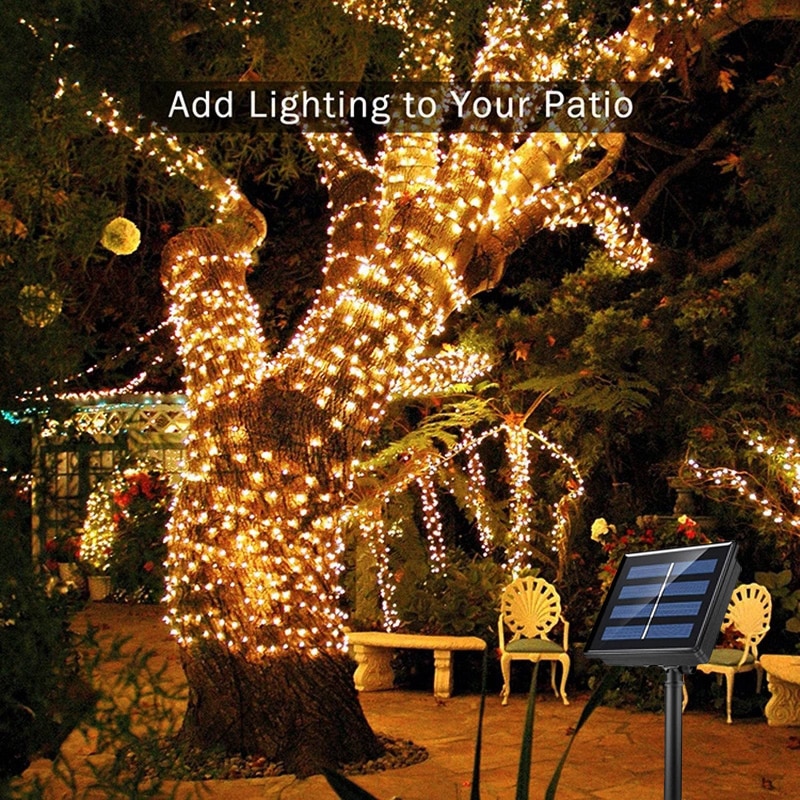 22 M 200 LED Solar Fairy Lights String Waterproof Solar Power Christmas Light Outdoor Garden LED Solar Lamp Decoration