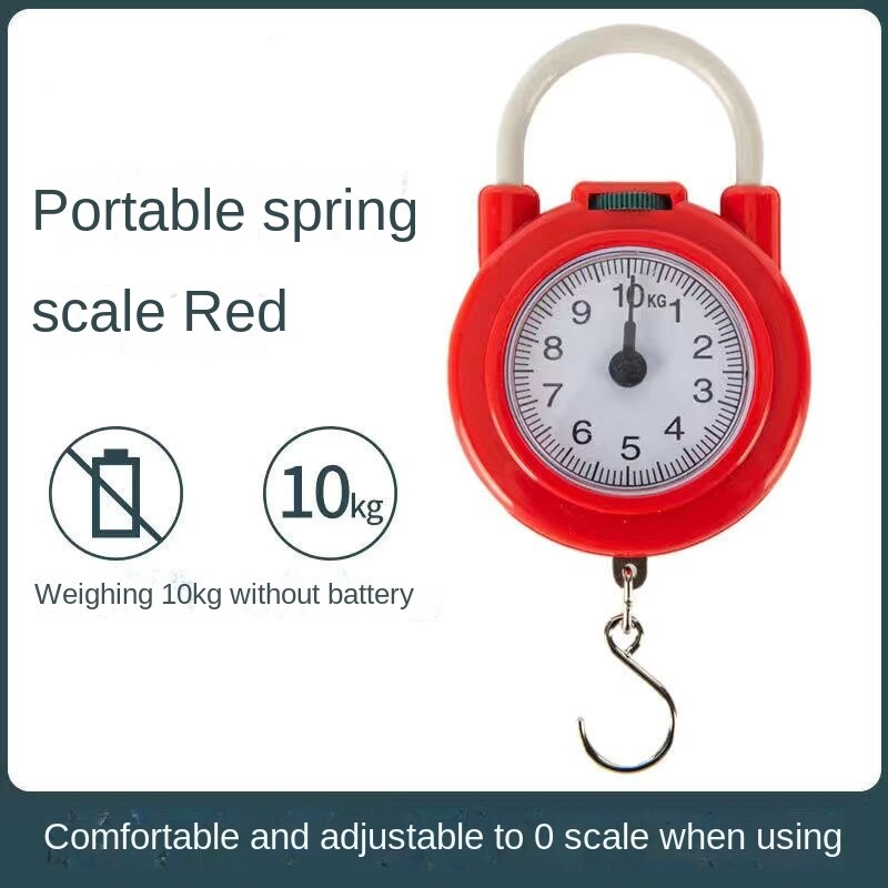 Spring scale household portable multi-function 10KG portable scale shopping scale pocket scale mini express scale 10 kg