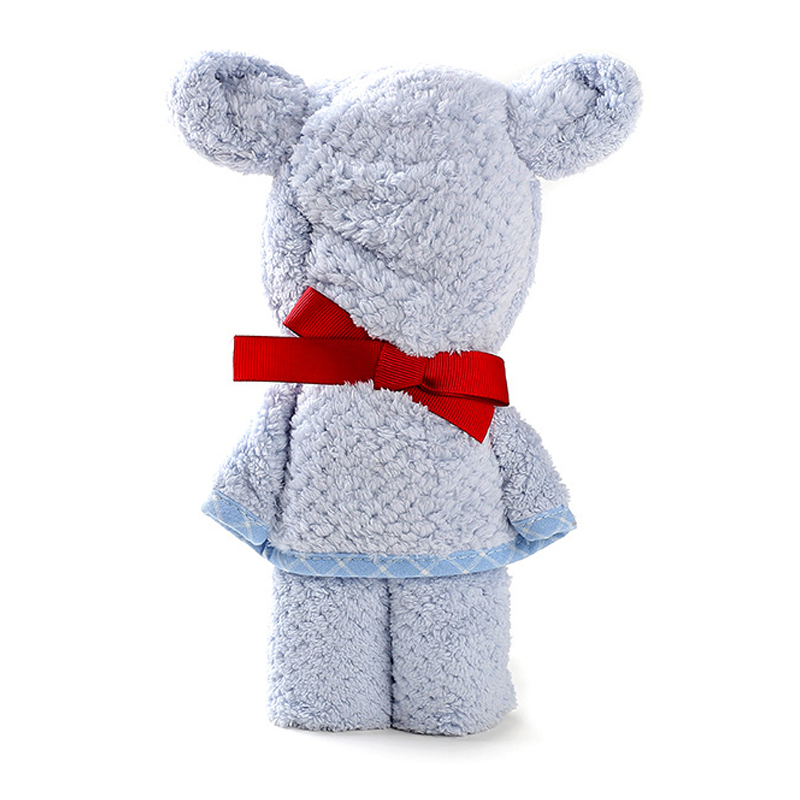 Baby Bath Towel Bear Cake Shape Quick-Dry Face Towel Solid Washcloth Wedding Animal Square Hooded Bath robe: Blue 4