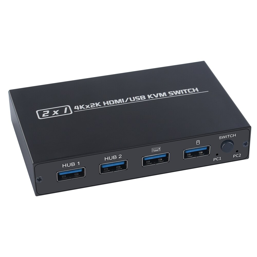 Für 2 PC teilen Tastatur Maus Drucker Stecker Und Paly 2 in 1 Aus 4K USB HDMI KVM Schalter Kasten Video Anzeige USB Schalter Splitter: Ursprünglich Titel