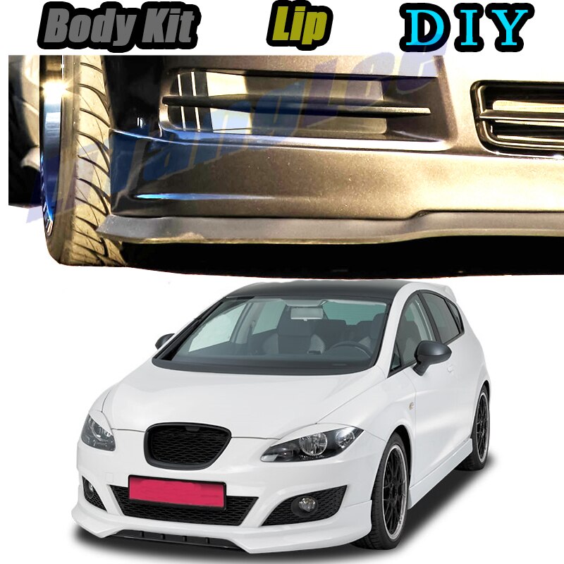 Car Bumper Lip Front Spoiler Skirt Deflector For SEAT Toledo 1L 1M 5P KG Tune Car Modified Body Kit VIP Hella Flush Lips