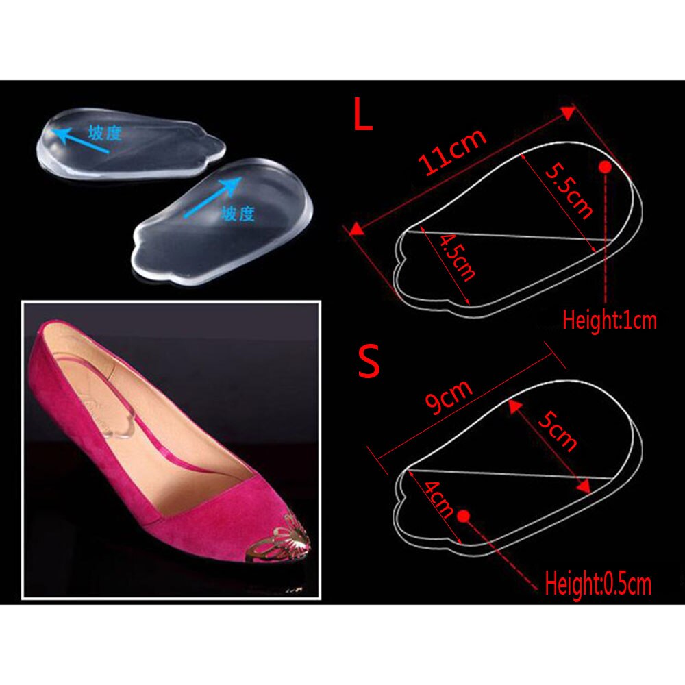 1 Pair Silicone Gel orthopedic Insoles Back Pad Heel Cup for Calcaneal Pain Health Feet Care Support spur feet cushion pads