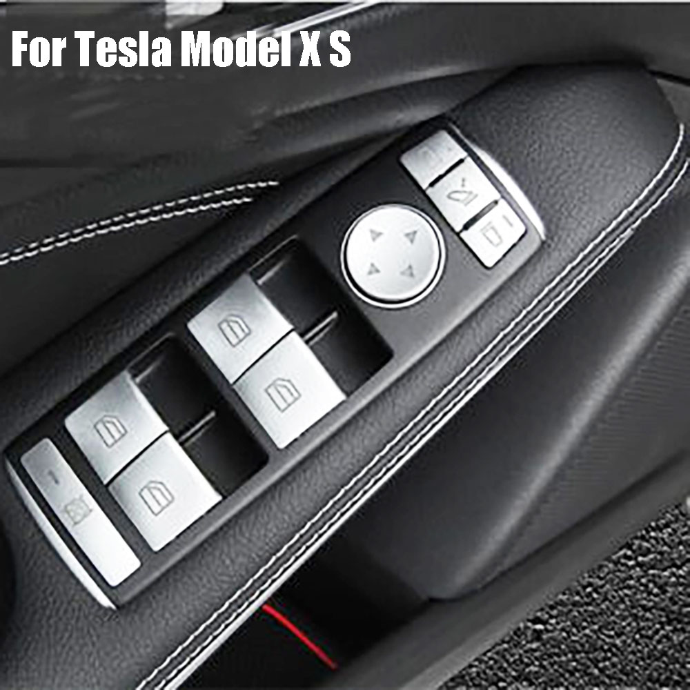 14 Pcs Deur Armsteun Venster Switch Trim Voor Tesla Model X / S 12-20