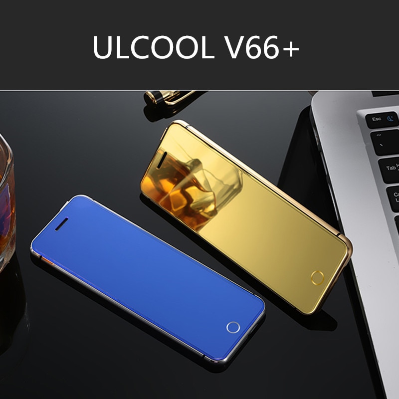 Originale ULCOOL V66 Più Il Partner di Telefono Super Mini Ultrasottile Card Del Telefono Mobile di Lusso Con MP3 Bluetooth 1.67 pollici Del Telefono Cellulare