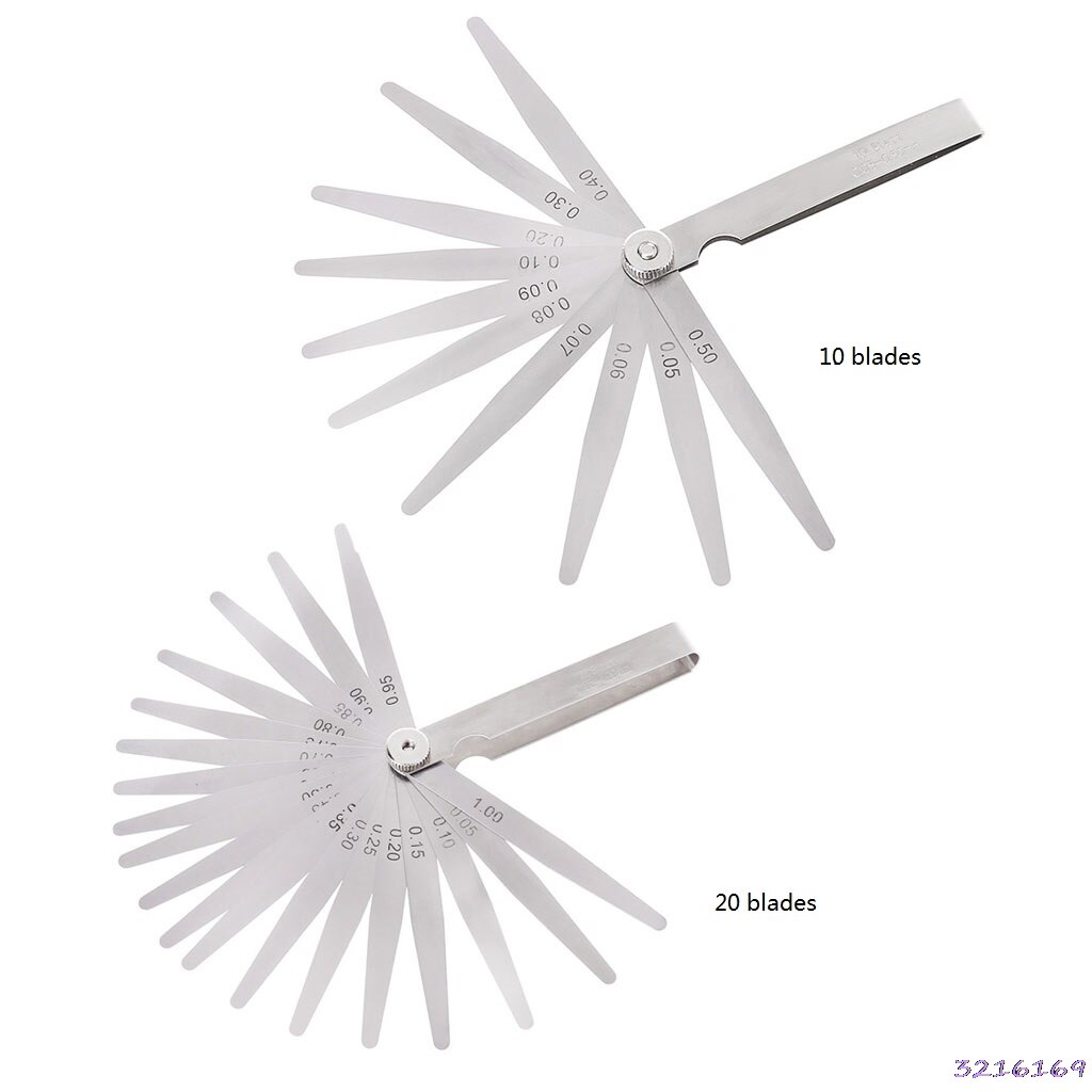 0.05-0.5mm 10 Blade Feeler Gauge Gage Thickness Measurment Tool Metric Gap Filler