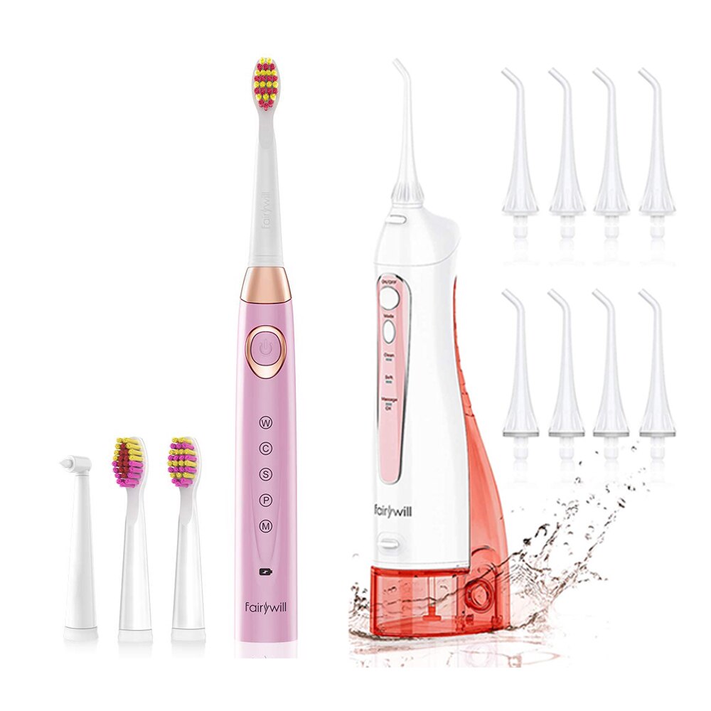 Fairywill-irrigador Oral de agua para adultos, limpiador Dental de 3 modos, resistente al agua, 300ml: FW-5020P-508P