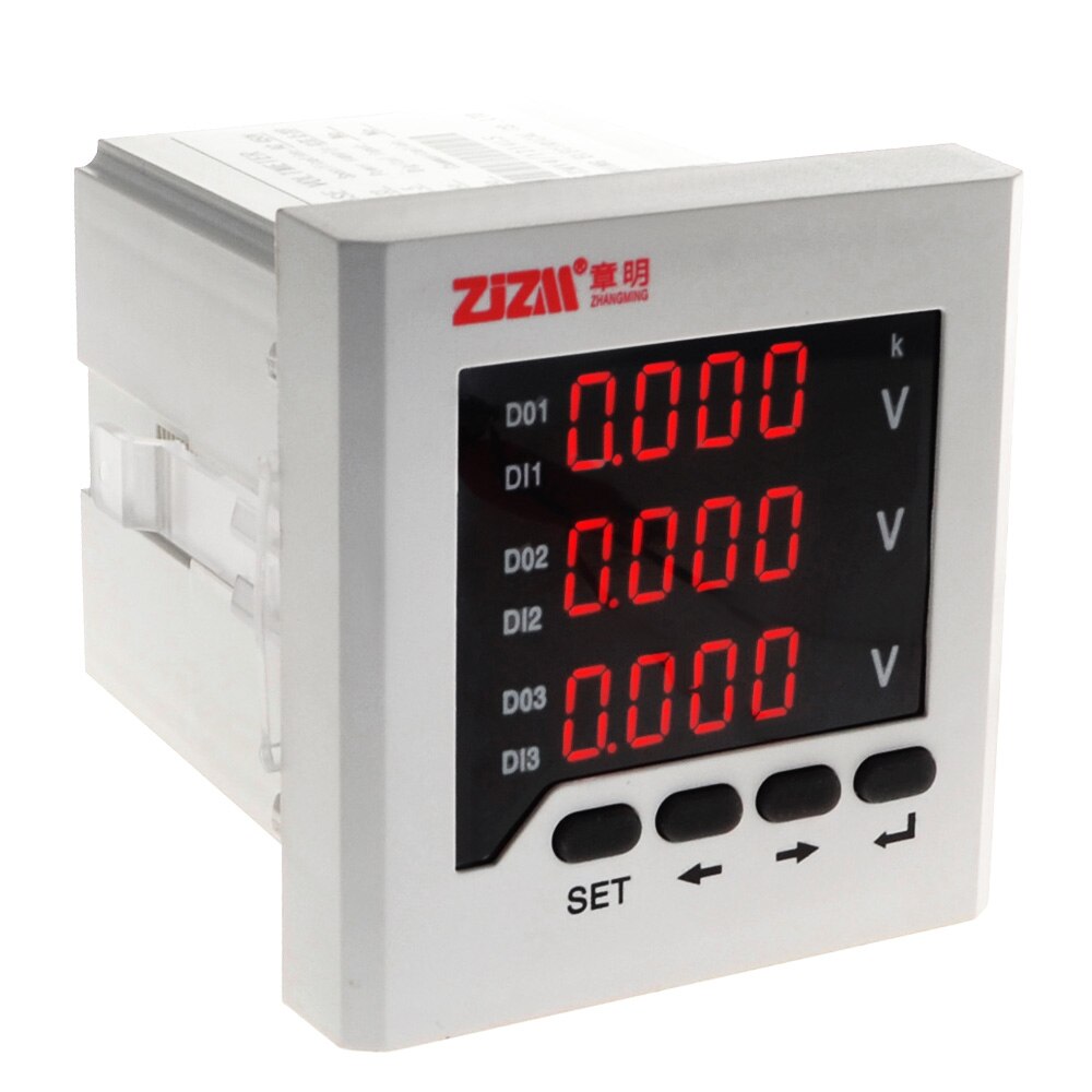 80x80mm Intelligentes Digitales Voltmeter Dreiphasiger Wechselspannungsmesser Tester
