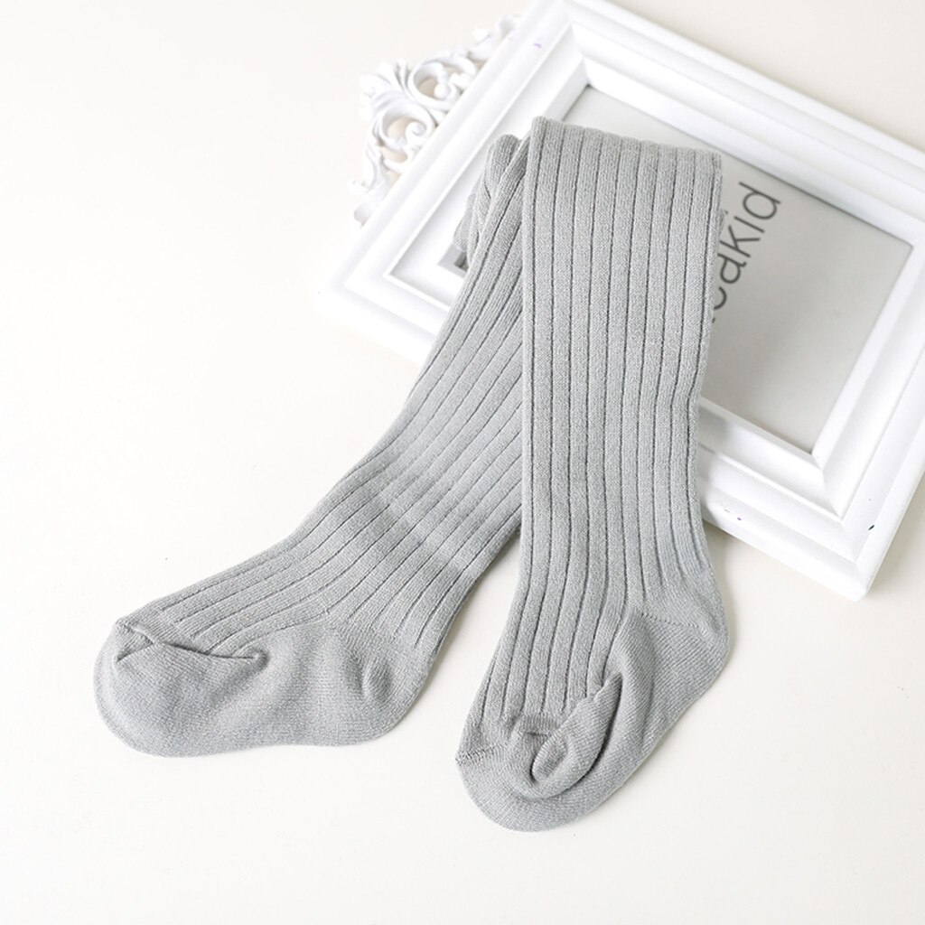 Kids Peuters Meisje Gestreepte Sokken Knie Hoge Lange Zachte Katoen Kant Baby Sokken Kids Veelkleurige Kids Outdoor Dagelijkse Herfst sokken: Grijs / 9m