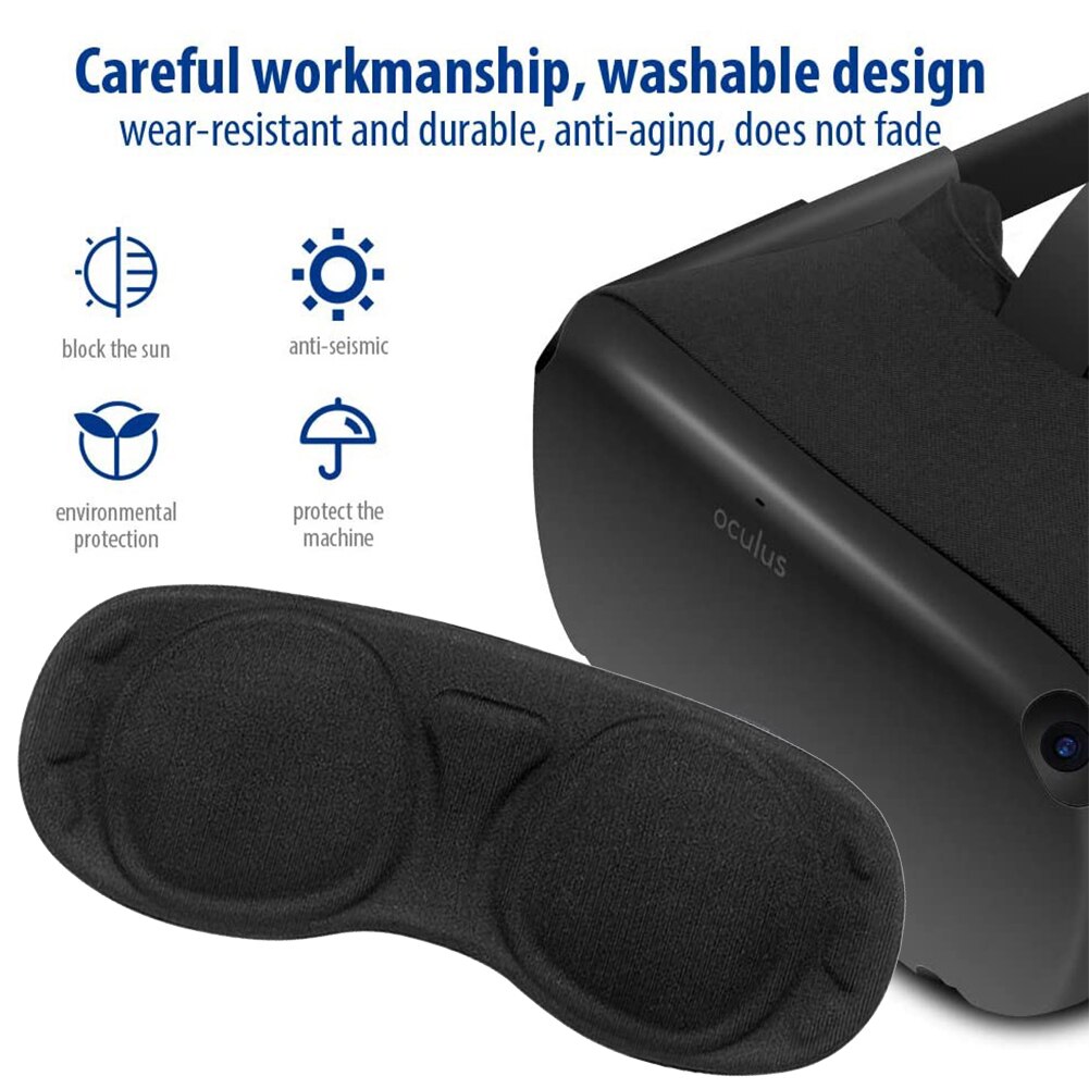 Easy Install Anti-scratch Sleeve VR Glasses Reusable Durable Soft Dust Proof Lens Protective Cover Black For Oculus Quest