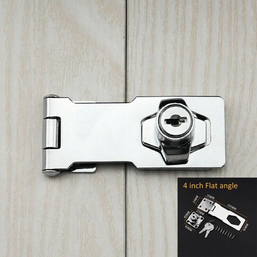 Zinc Alloy+Iron Locking Hasp And Staple Cupboard Garage Lock Locking Cylinder Shed