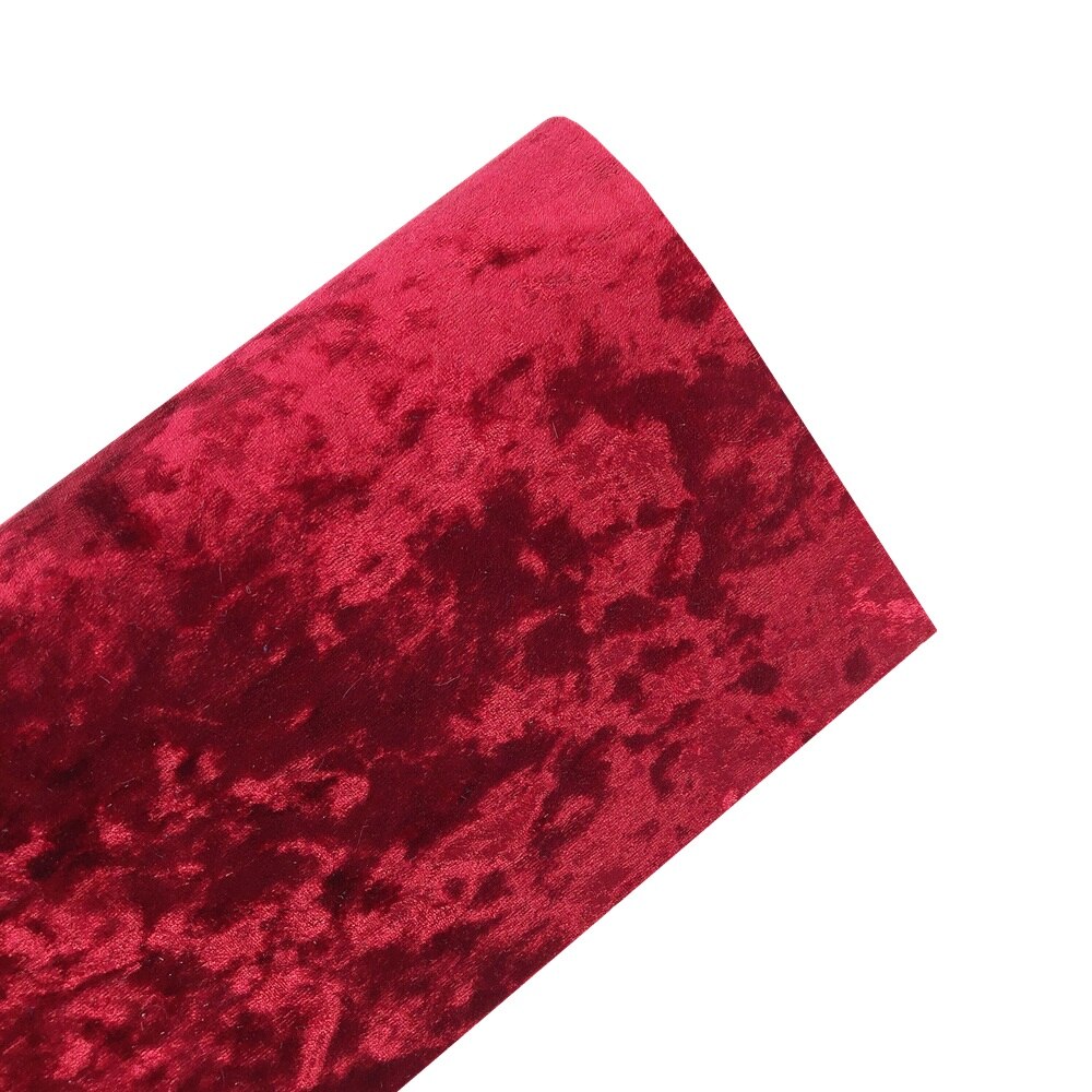 Rainbow 30x30cm Size Gorgeous Velvet Fabric Sheet Backing Sticked Soft Felt for Bows, Earrings, and Crafts DIY: CHERRY