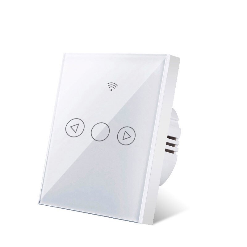 ACUS – interrupteur tactile wifi, 1 bouton, 1 voie, pour luminaire mural, lumière à intensité réglable, compatible avec Alexa et Google Home Assistant, standard ue: white